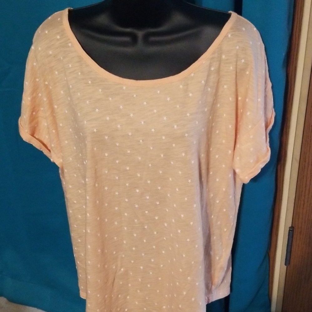 French connection peach shirt.